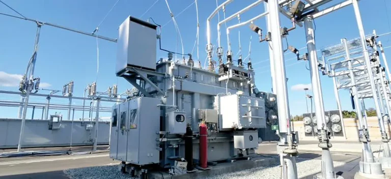 Power transformer in a substation