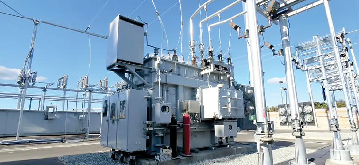 Power transformer in a substation