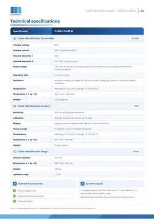 Cable Identification System catalogue page 2