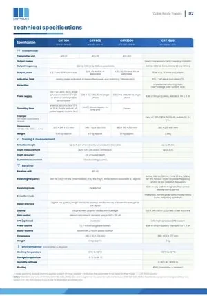 Cable Route Tracer catalogue page 2